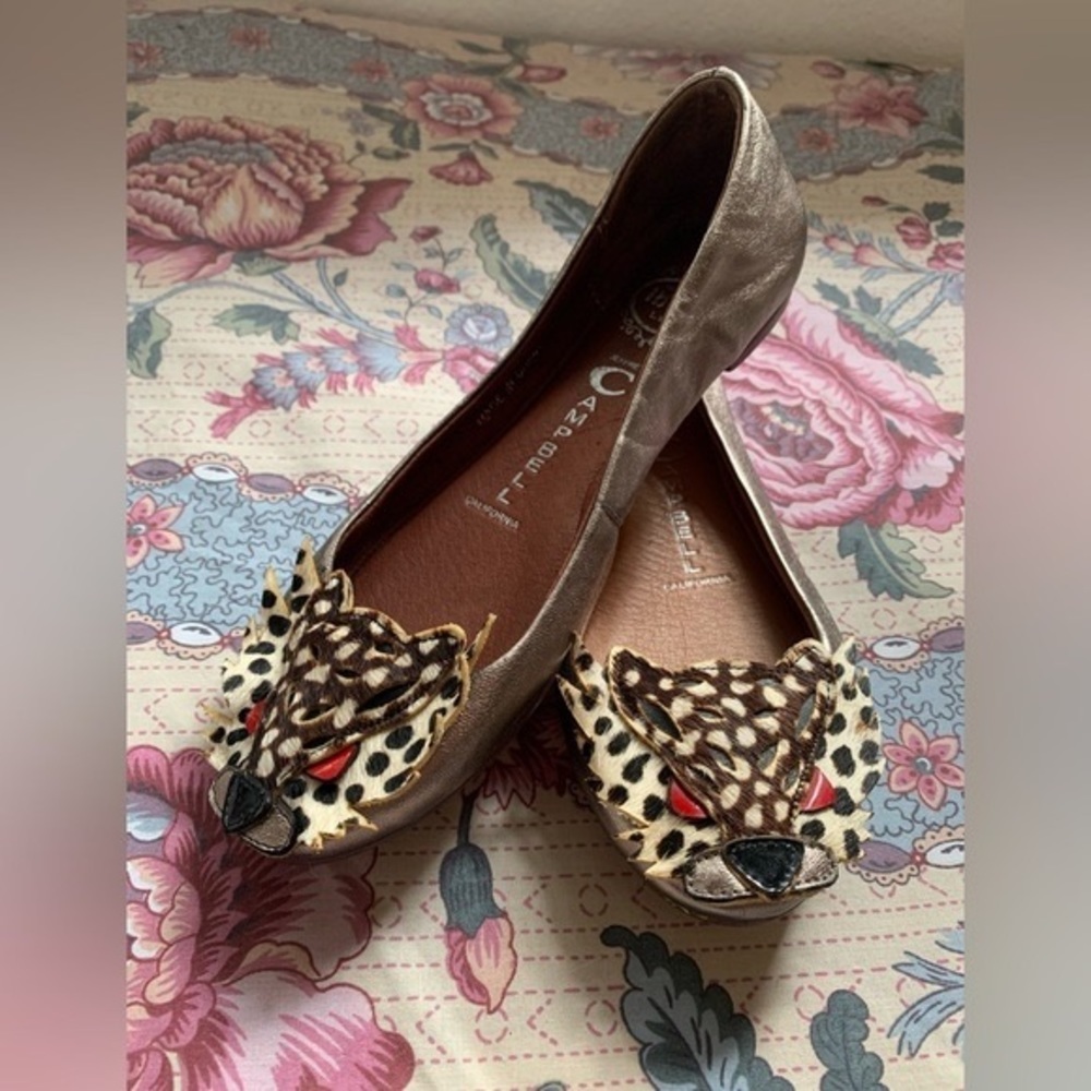 Jeffery Cambell flats cheetah print animal shoes women’s handmade shoe unique - Picture 10 of 10